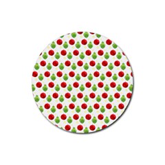 Watercolor Ornaments Rubber Coaster (round)  by patternstudio