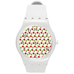 Watercolor Ornaments Round Plastic Sport Watch (m) by patternstudio