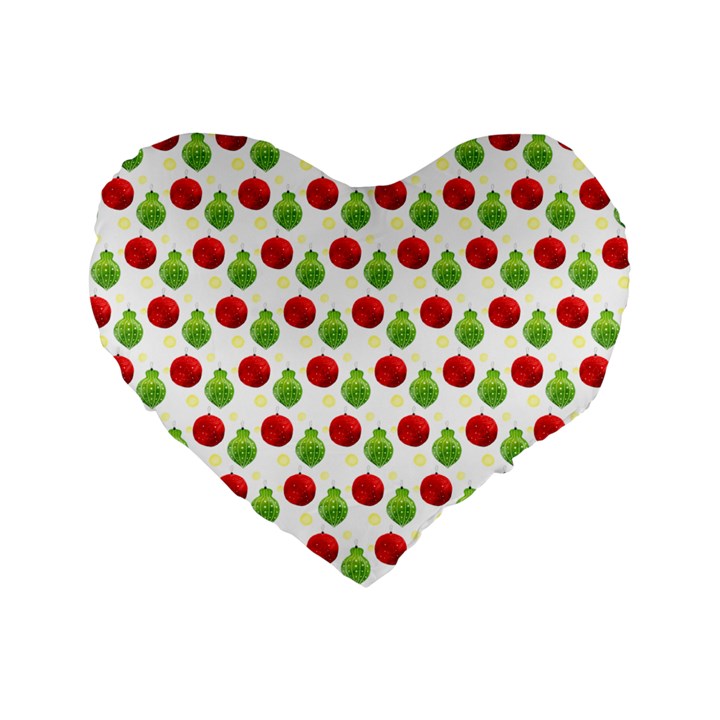 Watercolor Ornaments Standard 16  Premium Heart Shape Cushions