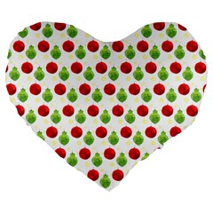 Watercolor Ornaments Large 19  Premium Heart Shape Cushions by patternstudio