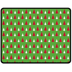 Christmas Tree Double Sided Fleece Blanket (medium)  by patternstudio