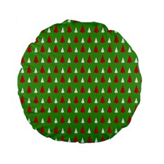 Christmas Tree Standard 15  Premium Flano Round Cushions by patternstudio