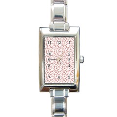 Candy Cane Rectangle Italian Charm Watch by patternstudio
