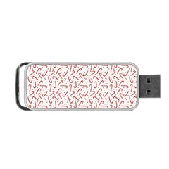 Candy Cane Portable Usb Flash (one Side) by patternstudio