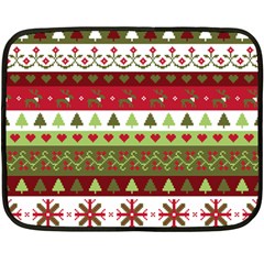 Christmas Spirit Pattern Double Sided Fleece Blanket (mini) 