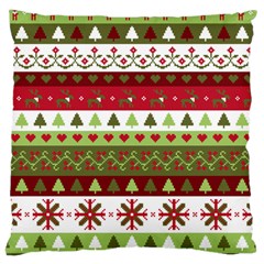 Christmas Spirit Pattern Large Cushion Case (one Side) by patternstudio