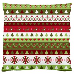 Christmas Spirit Pattern Large Flano Cushion Case (one Side) by patternstudio