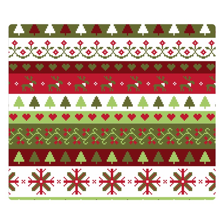 Christmas Spirit Pattern Double Sided Flano Blanket (Small) 