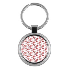 Ho Ho Ho Santaclaus Christmas Cheer Key Chains (round)  by patternstudio