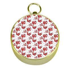 Ho Ho Ho Santaclaus Christmas Cheer Gold Compasses by patternstudio