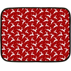 Red Reindeers Double Sided Fleece Blanket (mini)  by patternstudio