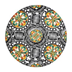 Beveled Geometric Pattern Ornament (round Filigree) by linceazul