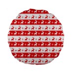 Knitted Red White Reindeers Standard 15  Premium Round Cushions Back