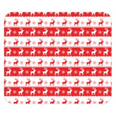 Knitted Red White Reindeers Double Sided Flano Blanket (small)  by patternstudio