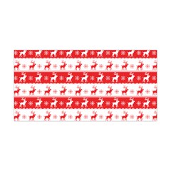 Knitted Red White Reindeers Yoga Headband