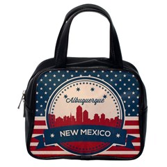 Retro  Albuquerque New Mexico Skyline Classic Handbags (one Side)