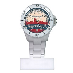 Retro  Albuquerque New Mexico Skyline Plastic Nurses Watch by Bigfootshirtshop