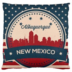 Retro  Albuquerque New Mexico Skyline Standard Flano Cushion Case (one Side) by Bigfootshirtshop