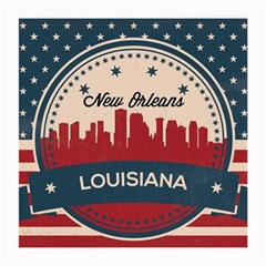 New Orleans Retro Skyline Medium Glasses Cloth (2-side) by Bigfootshirtshop