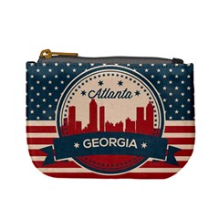 Retro Atlanta Georgia Skyline Mini Coin Purses by Bigfootshirtshop