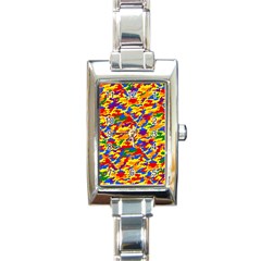 Homouflage Gay Stealth Camouflage Rectangle Italian Charm Watch by PodArtist