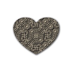 Animal Print Camo Pattern Heart Coaster (4 Pack)  by dflcprints