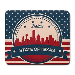 Retro Dallas Texas Skyline Large Mousepads by Bigfootshirtshop