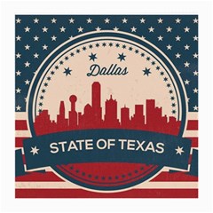 Retro Dallas Texas Skyline Medium Glasses Cloth (2-side) by Bigfootshirtshop