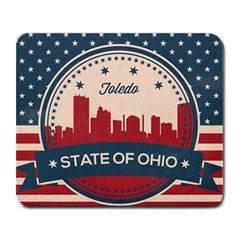 Retro Toledo Skyline Large Mousepads