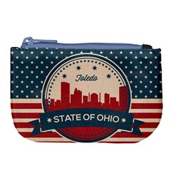 Retro Toledo Skyline Large Coin Purse