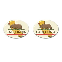 California Bear Cufflinks (oval)