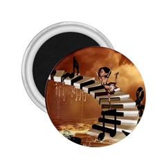 Cute Little Girl Dancing On A Piano 2 25  Magnets by FantasyWorld7