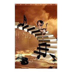Cute Little Girl Dancing On A Piano Shower Curtain 48  X 72  (small)  by FantasyWorld7