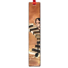 Cute Little Girl Dancing On A Piano Large Book Marks by FantasyWorld7