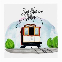 San Francisco Trolley California Bear Medium Glasses Cloth (2-side) by Bigfootshirtshop