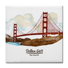 San Francisco Golden Gate Bridge Tile Coasters by Bigfootshirtshop