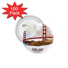 San Francisco Golden Gate Bridge 1 75  Buttons (100 Pack)  by Bigfootshirtshop