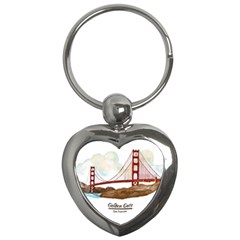 San Francisco Golden Gate Bridge Key Chains (heart)  by Bigfootshirtshop