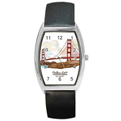 San Francisco Golden Gate Bridge Barrel Style Metal Watch by Bigfootshirtshop