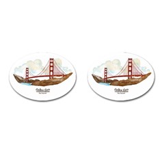 San Francisco Golden Gate Bridge Cufflinks (oval) by Bigfootshirtshop