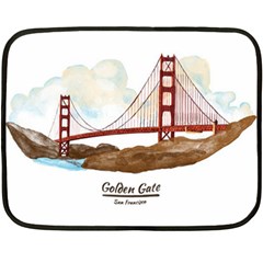 San Francisco Golden Gate Bridge Double Sided Fleece Blanket (mini)  by Bigfootshirtshop