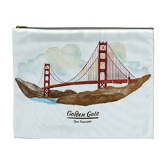 San Francisco Golden Gate Bridge Cosmetic Bag (xl) by Bigfootshirtshop