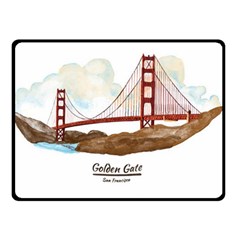 San Francisco Golden Gate Bridge Double Sided Fleece Blanket (small)  by Bigfootshirtshop