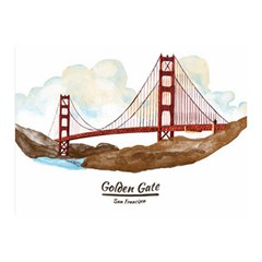 San Francisco Golden Gate Bridge Double Sided Flano Blanket (mini)  by Bigfootshirtshop