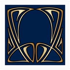 Art Nouveau,vintage,floral,belle Époque,elegant,blue,gold,art Deco,modern,trendy Medium Glasses Cloth (2-side) by NouveauDesign