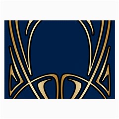 Art Nouveau,vintage,floral,belle Époque,elegant,blue,gold,art Deco,modern,trendy Large Glasses Cloth (2-side) by NouveauDesign