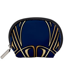 Art Nouveau,vintage,floral,belle Époque,elegant,blue,gold,art Deco,modern,trendy Accessory Pouches (small)  by NouveauDesign