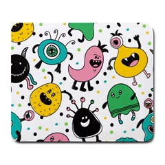 Cute And Fun Monsters Pattern Large Mousepads by Bigfootshirtshop