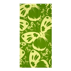 Pale Green Butterflies Pattern Shower Curtain 36  X 72  (stall)  by Bigfootshirtshop