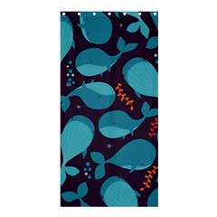 Blue Whale Pattern Shower Curtain 36  X 72  (stall) 